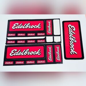 Edelbrock Original Vintage 1990's Racing Decal, Stickers OLD STOCK Multi Sizes